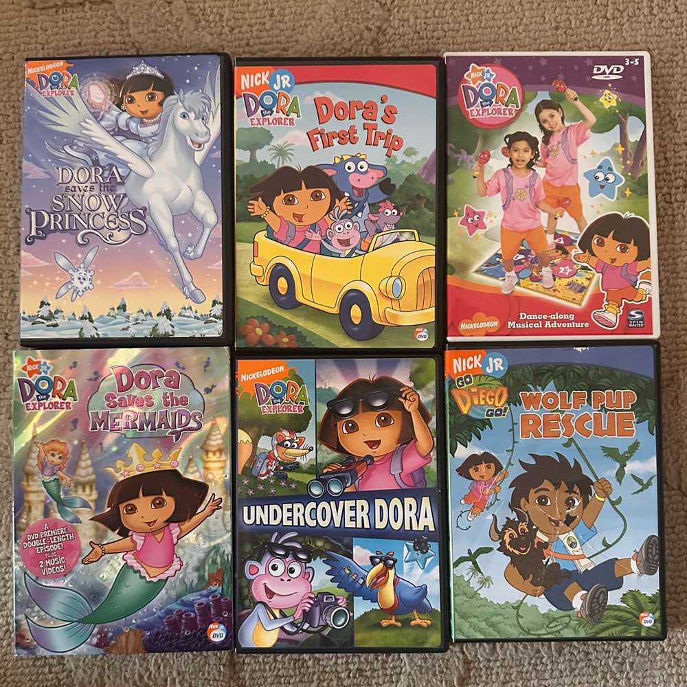 6 Dora the Explorer DVDs